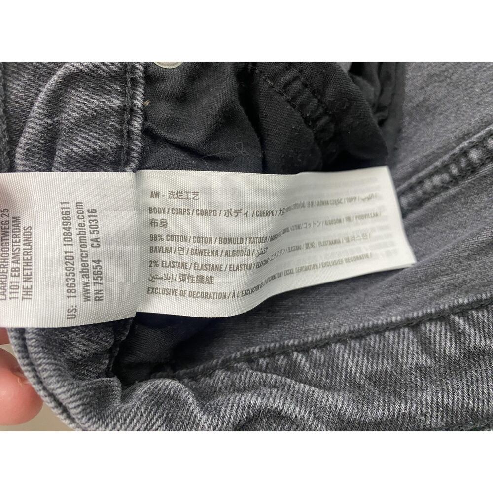 Abercrombie & Fitch Ankle Straight Ultra High Rise Jeans Womens 8/29 Black 28x26 - Picture 12 of 13